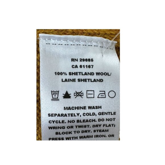 Pendleton Mustard Shetland Wool Boyfriend Cardigan Sweater S NWOT - Picture 6 of 11